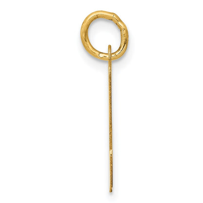 14k Medium Script Letter N Initial Charm