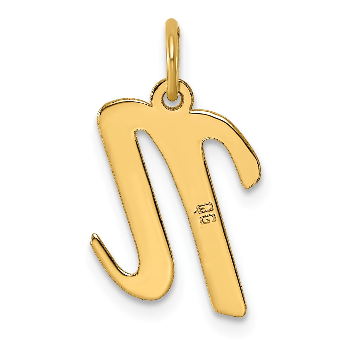 14k Medium Script Letter N Initial Charm