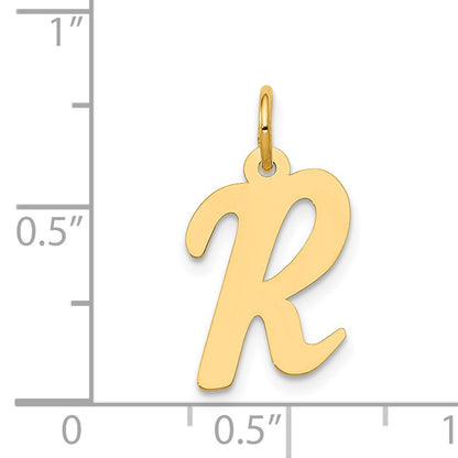14k Medium Script Letter R Initial Charm