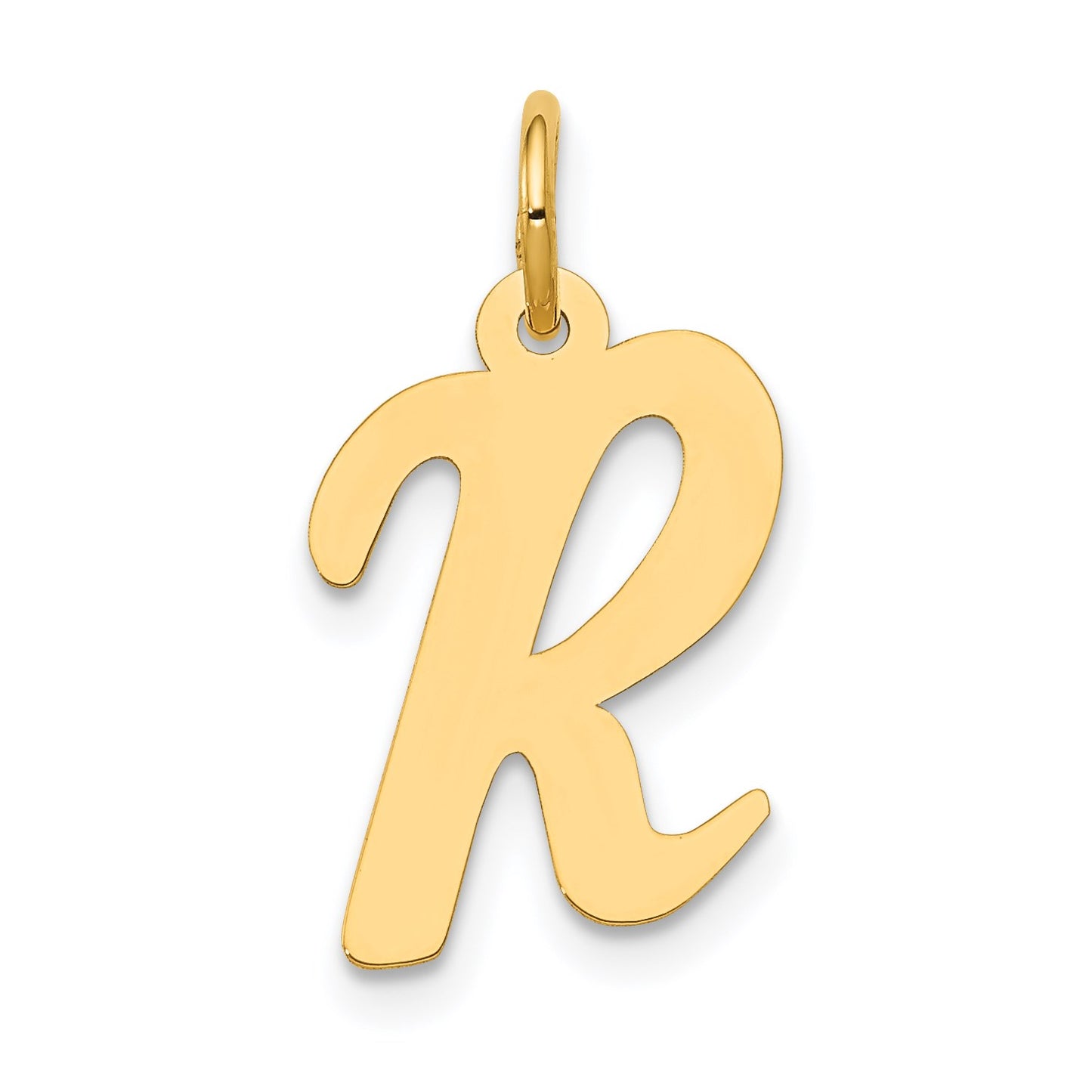 14k Medium Script Letter R Initial Charm
