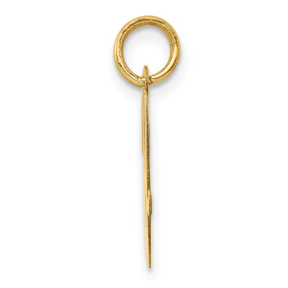 14k Medium Script Letter V Initial Charm