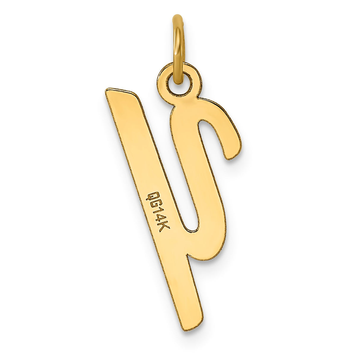 14k Medium Script Letter Y Initial Charm