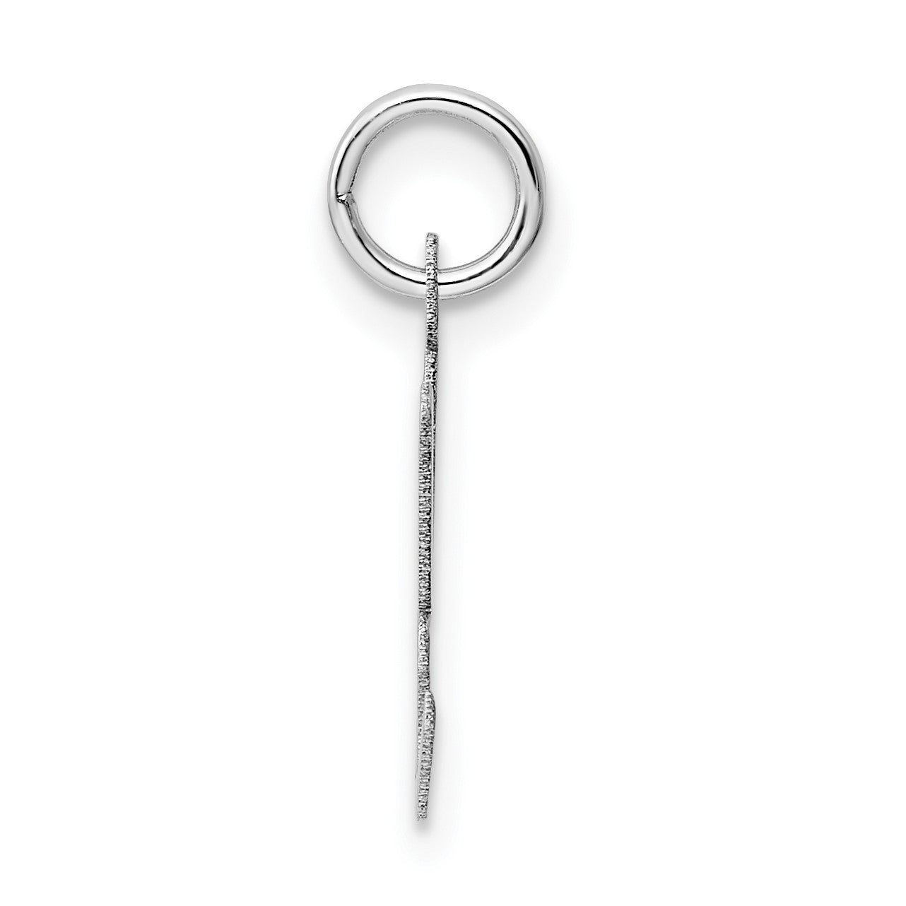 14k White Gold Medium Script Letter H Initial Charm