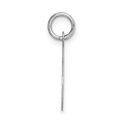 14k White Gold Medium Script Letter O Initial Charm