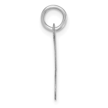 14k White Gold Medium Script Letter S Initial Charm