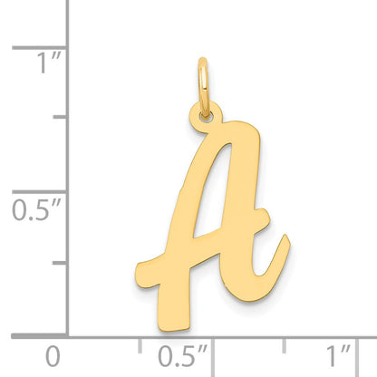14k Large Script Letter A Initial Charm
