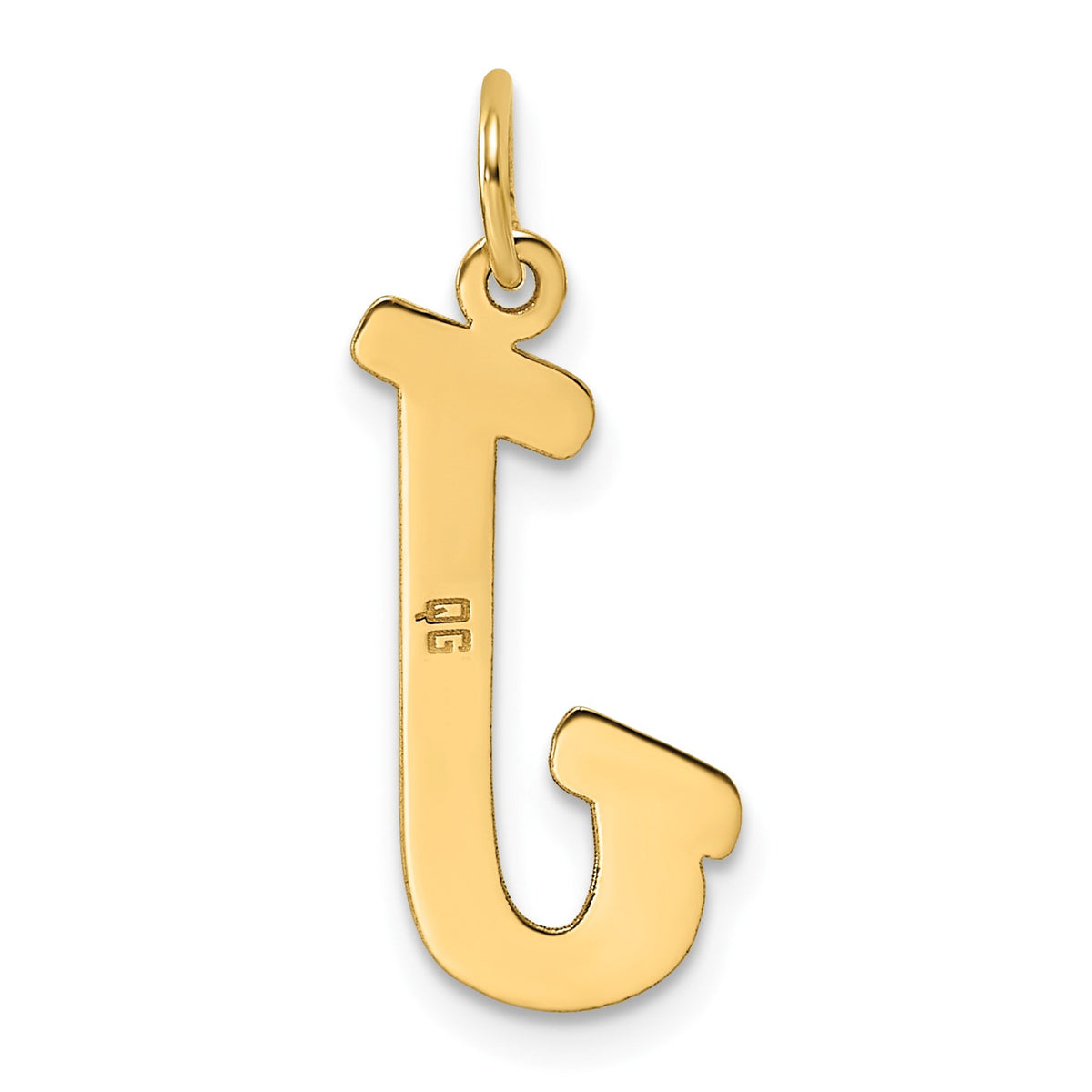14k Large Script Letter J Initial Charm