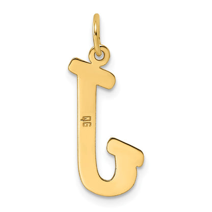 14k Large Script Letter J Initial Charm