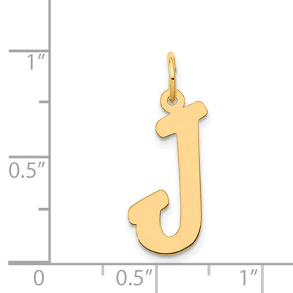 14k Large Script Letter J Initial Charm