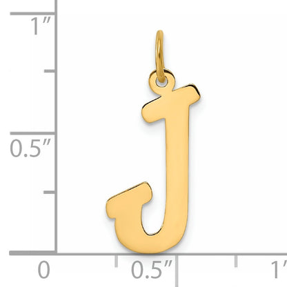 14k Large Script Letter J Initial Charm