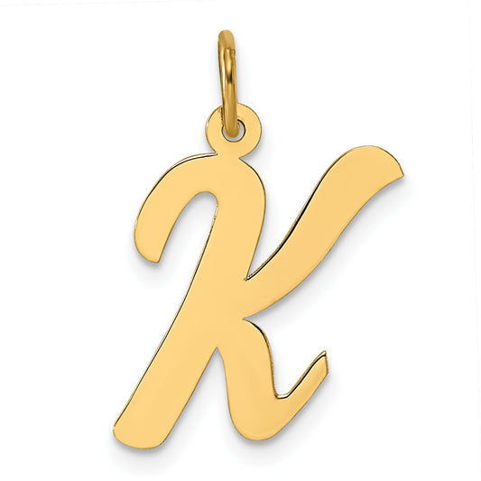 14k Large Script Letter K Initial Charm