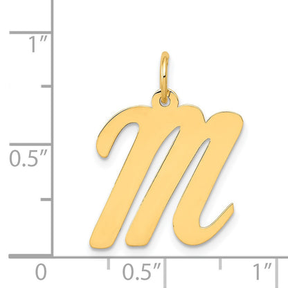 14k Large Script Letter M Initial Charm