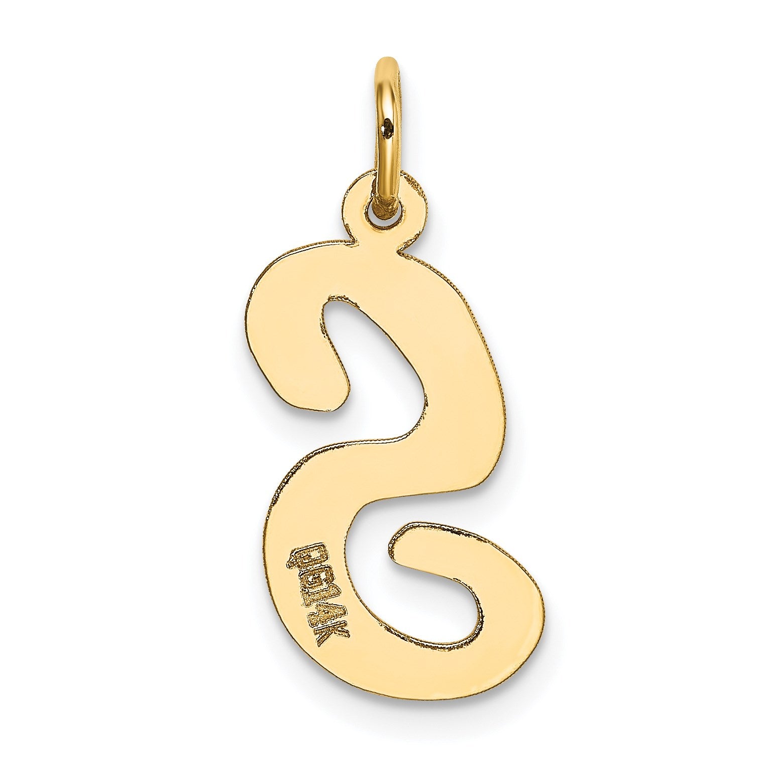 14k Large Script Letter S Initial Charm