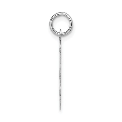 14k White Gold Large Script Letter J Initial Charm