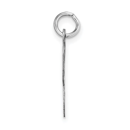 14k White Gold Large Script Letter K Initial Charm