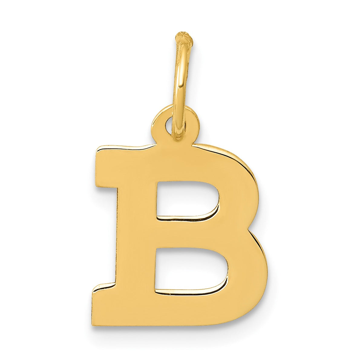 14k Small Block Letter B Initial Charm