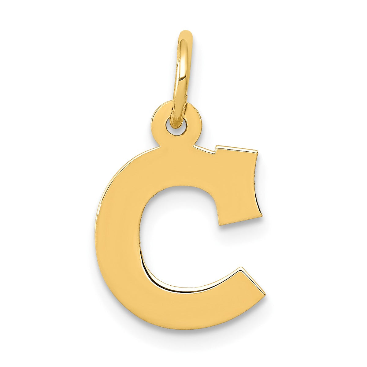 14k Small Block Letter C Initial Charm