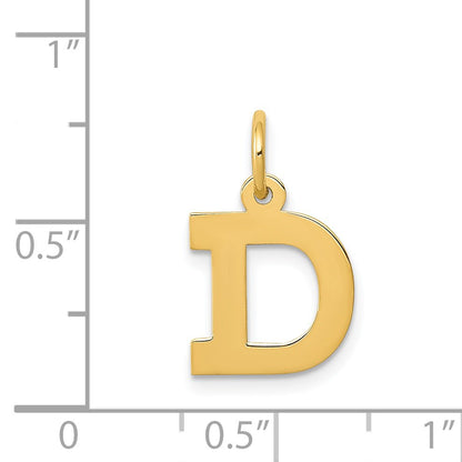 14k Small Block Letter D Initial Charm