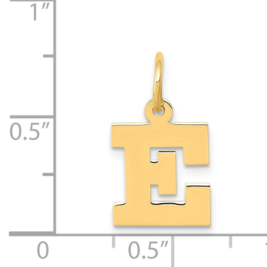 14k Small Block Letter E Initial Charm