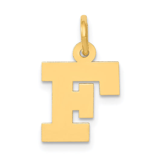 14k Small Block Letter F Initial Charm