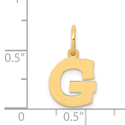 14k Small Block Letter G Initial Charm