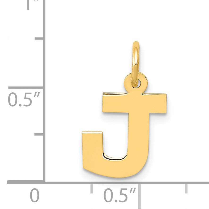 14k Small Block Letter J Initial Charm