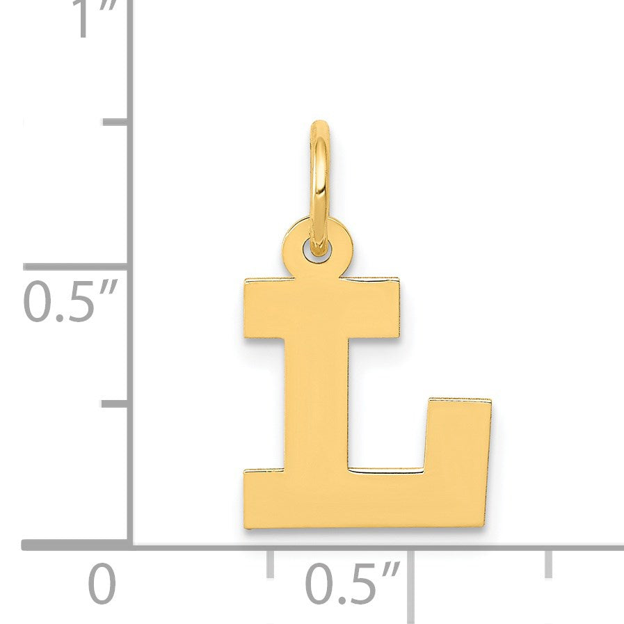 14k Small Block Letter L Initial Charm