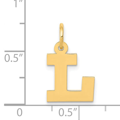 14k Small Block Letter L Initial Charm