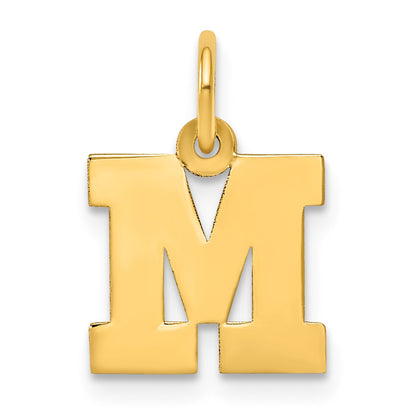 14k Small Block Letter M Initial Charm