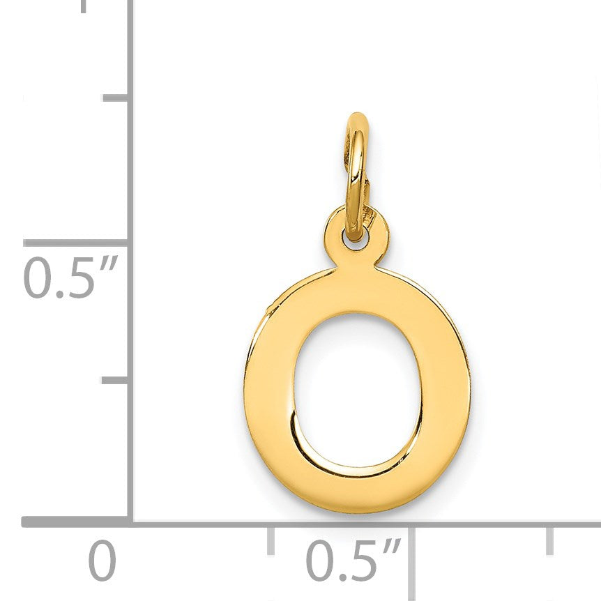 14k Small Block Letter O Initial Charm