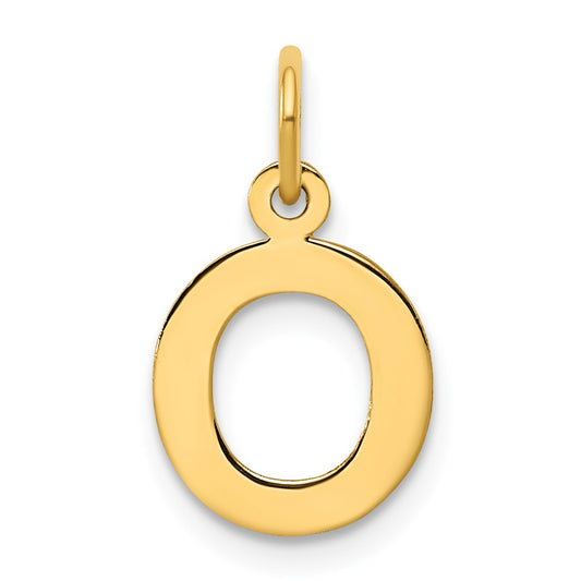 14k Small Block Letter O Initial Charm