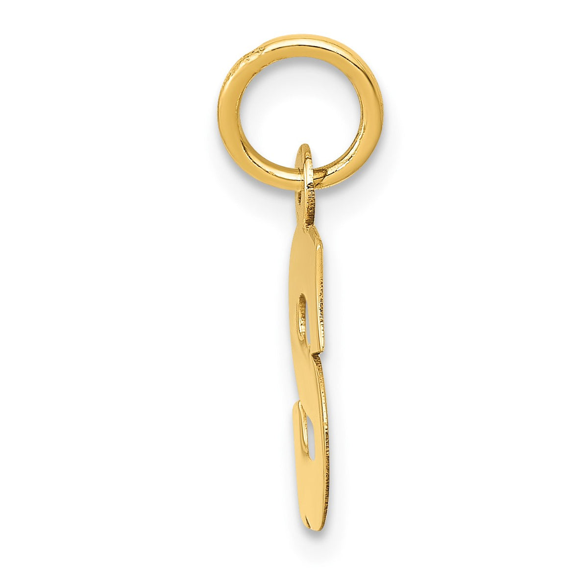 14k Small Block Letter S Initial Charm