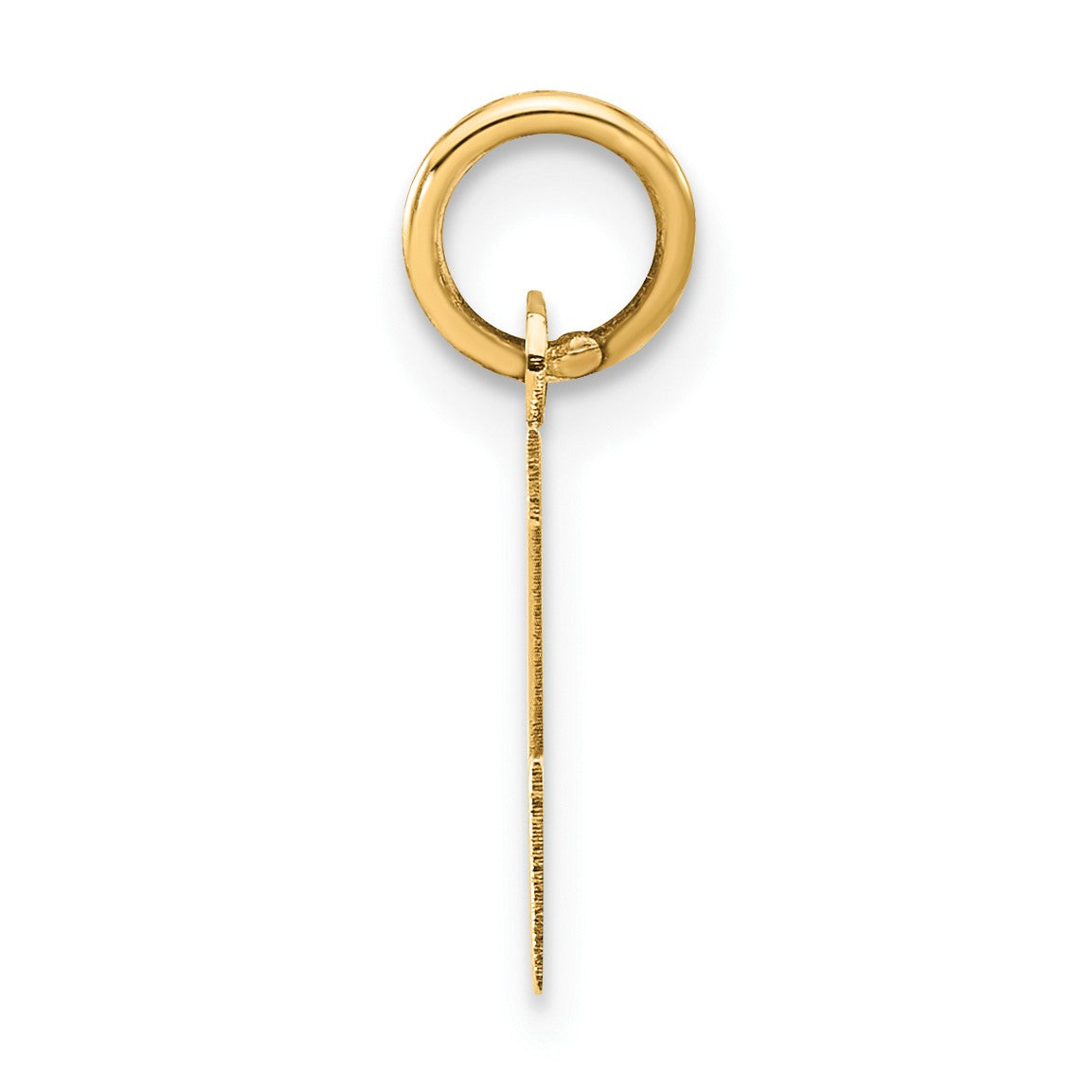 14k Small Block Initial Z Charm