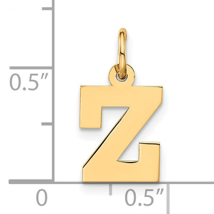 14k Small Block Initial Z Charm