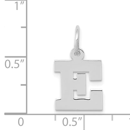 14KW Small Block Letter E Initial Charm