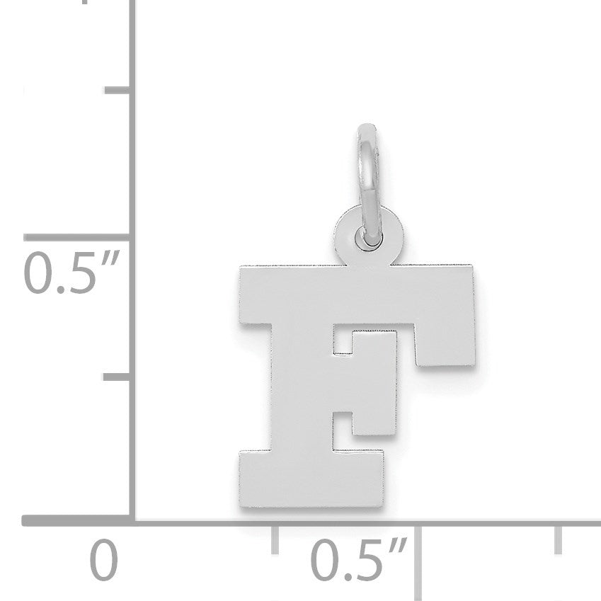 14KW Small Block Letter F Initial Charm