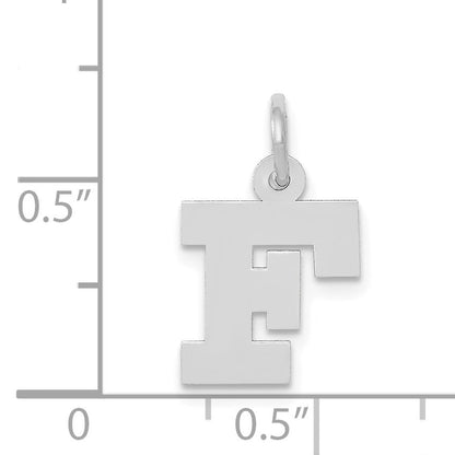 14KW Small Block Letter F Initial Charm