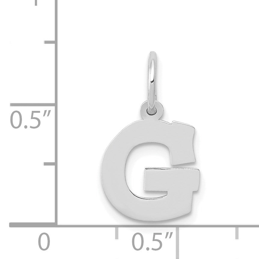 14KW Small Block Letter G Initial Charm