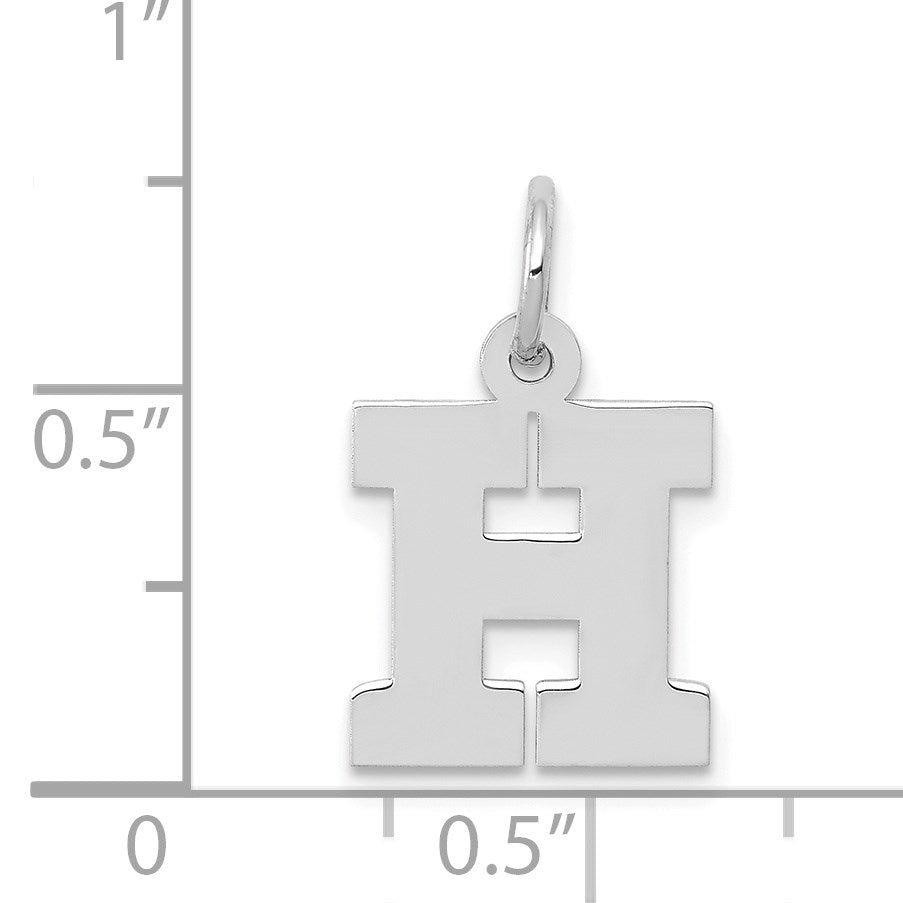 14KW Small Block Letter H Initial Charm