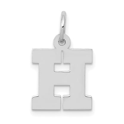 14KW Small Block Letter H Initial Charm