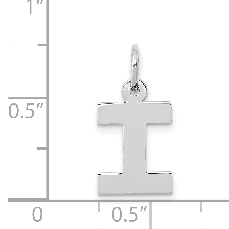 14KW Small Block Letter I Initial Charm