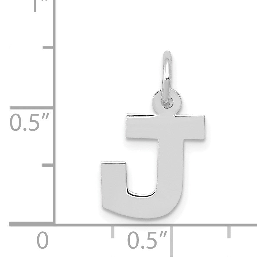 14KW Small Block Letter J Initial Charm
