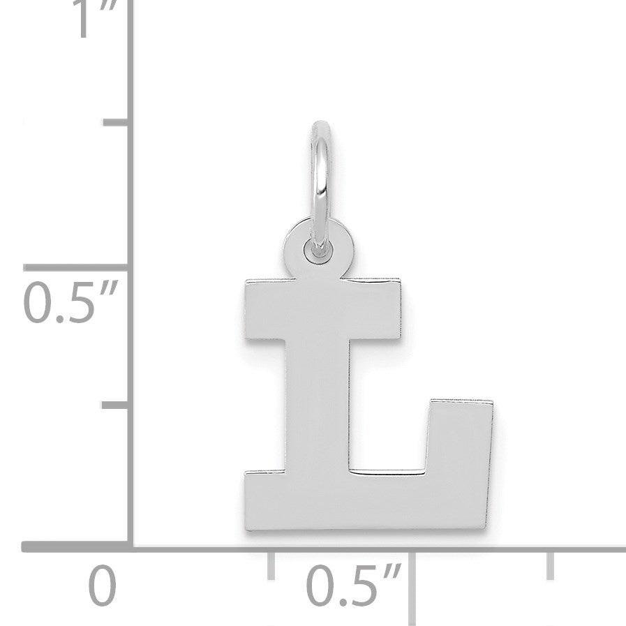 14KW Small Block Letter L Initial Charm
