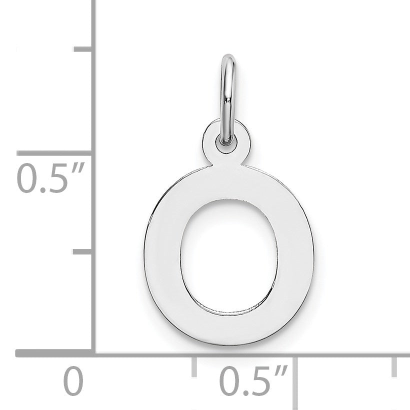 14KW Small Block Letter O Initial Charm
