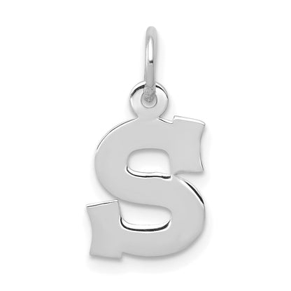 14KW Small Block Letter S Initial Charm