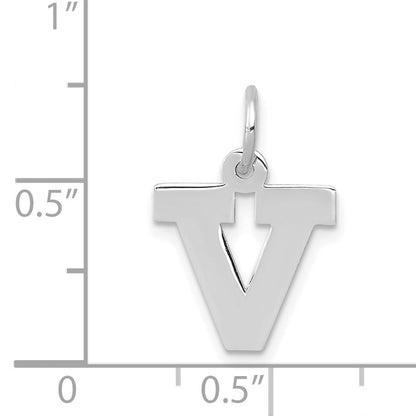 14KW Small Block Letter V Initial Charm