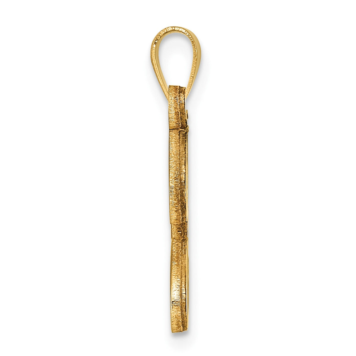 14KY Script Letter J Initial Pendant