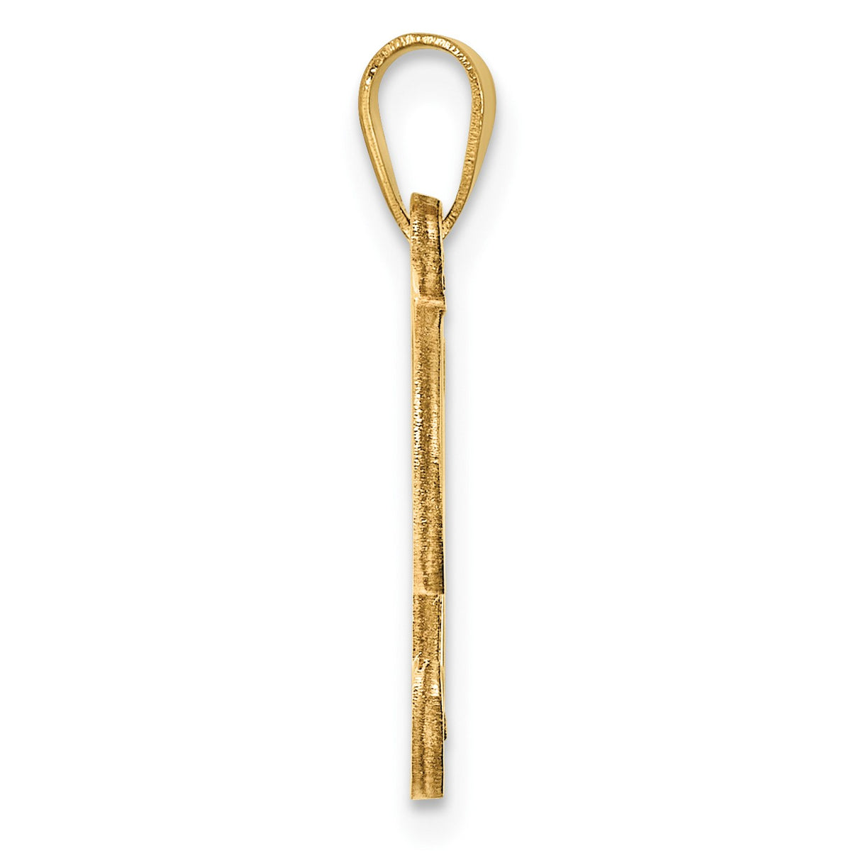 14KY Script Letter T Initial Pendant
