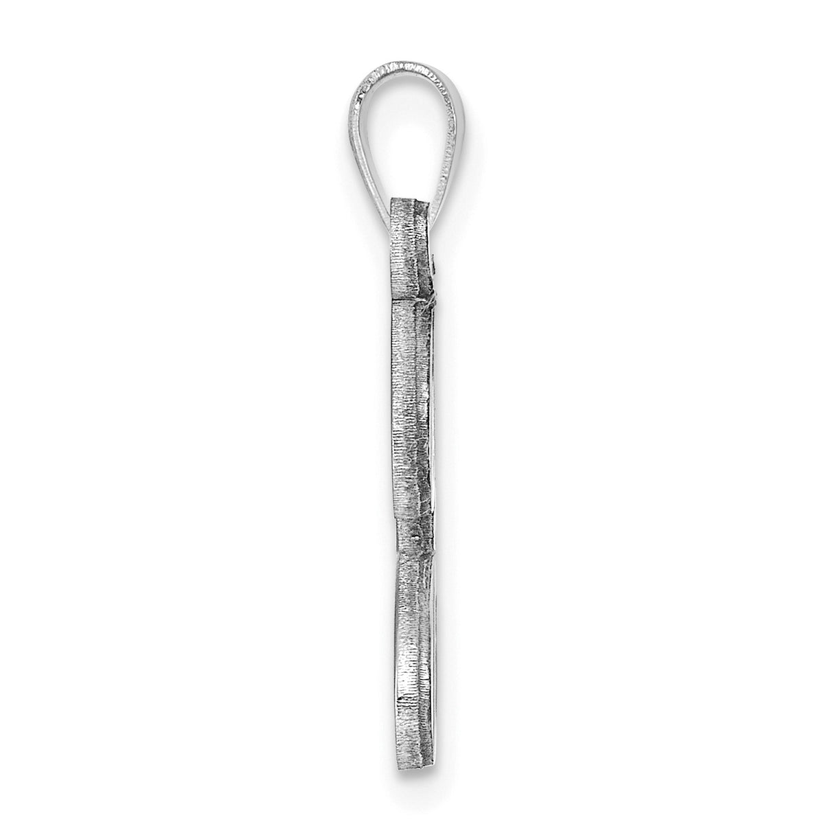 14KW White Gold Script Letter J Initial Pendant