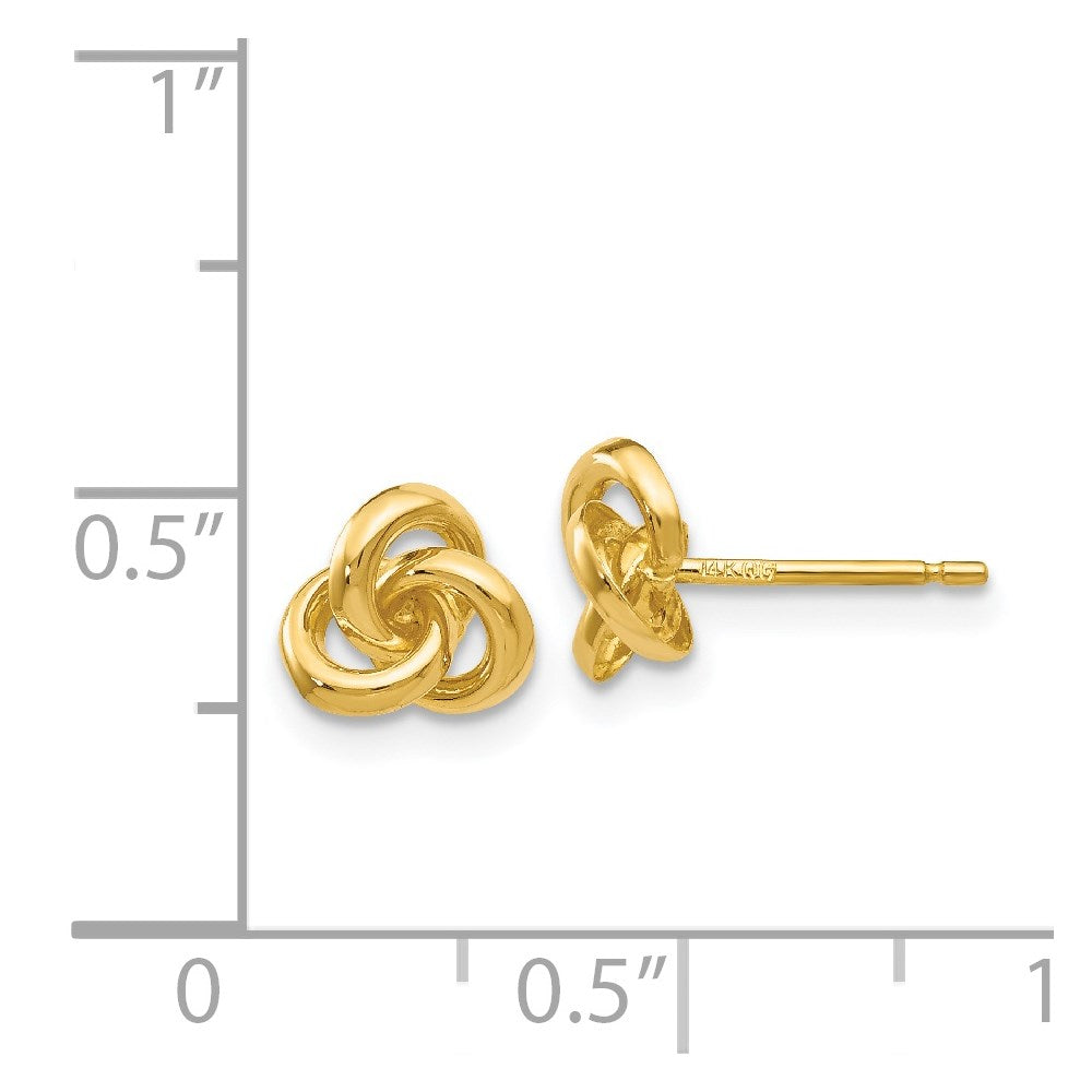 14k Trinity Knot Earrings